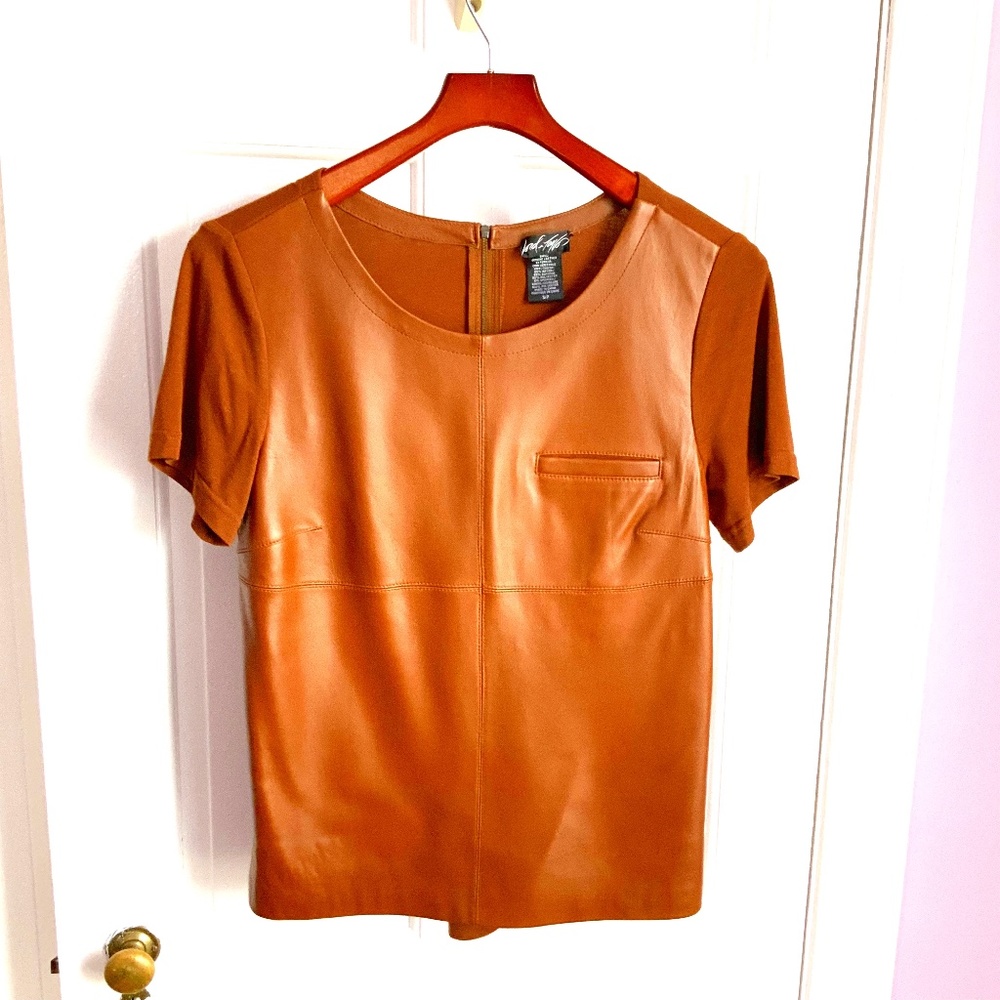 Lord & Taylor Leather Top